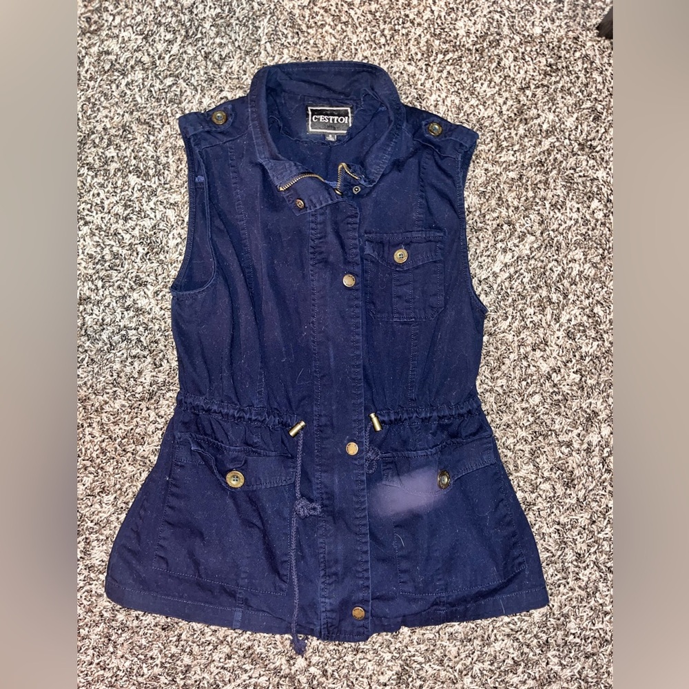 Cestion Women's Navy Utility Jacket